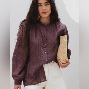 NWT  EX VOTO Elegant Plum Blouse SZ SM retail $189